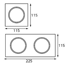 Рамка декоративная Italline IT02-QRS2 black 1