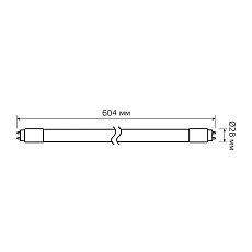 Лампа светодиодная Gauss G13 12W 4000К матовая 93022 2