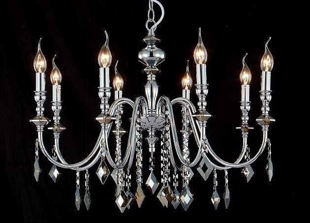 Подвесная люстра Crystal Lux MERCEDES SP8 CHROME/SMOKE Фото № 4