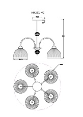 Подвесная люстра MyFar Flora MR2273-5C 1