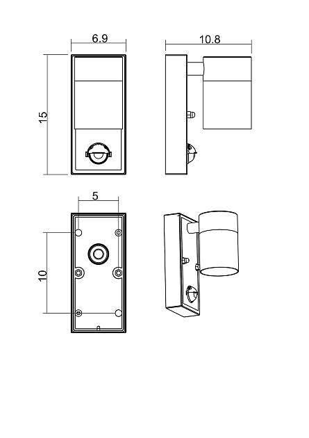 Уличный настенный светильник Arte Lamp Mistero A3322AL-1BK Фото № 2