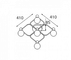 Потолочная люстра Italline Vega PL 6088/5 bronze 2