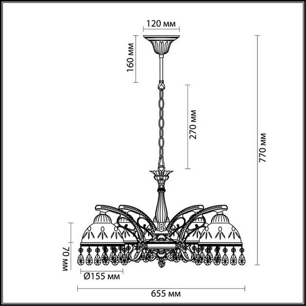 Подвесная люстра Lumion Classi Avifa 2989/5 изображение 3 Подвесная люстра Lumion Classi Avifa 2989/5 Фото № 3