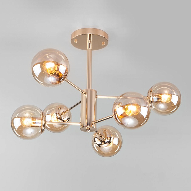 Потолочная люстра Eurosvet Ascot 30166/6 золото изображение 1 Потолочная люстра Eurosvet Ascot 30166/6 золото Фото № 1