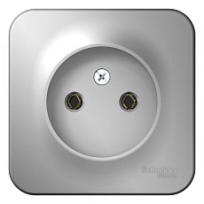 Розетка 2К Systeme Electric Blanca 16A 250V алюминий BLNRA000113