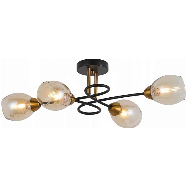 Потолочная люстра Illumico IL8263-4COU-79 BK GD изображение 1 Потолочная люстра Illumico IL8263-4COU-79 BK GD Фото № 1