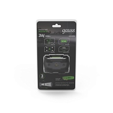 Налобный светодиодный фонарь Gauss аккумуляторный 40х60 130 лм GF405 3