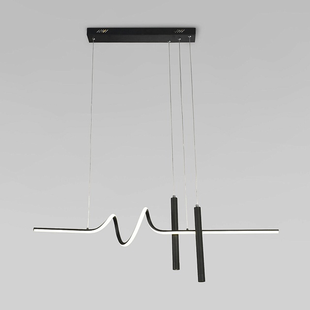 Подвесной светодиодный светильник Eurosvet Brace 90267/2 черный Фото № 1