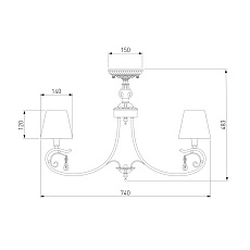 Подвесная люстра Eurosvet 60069/8 серебро 1