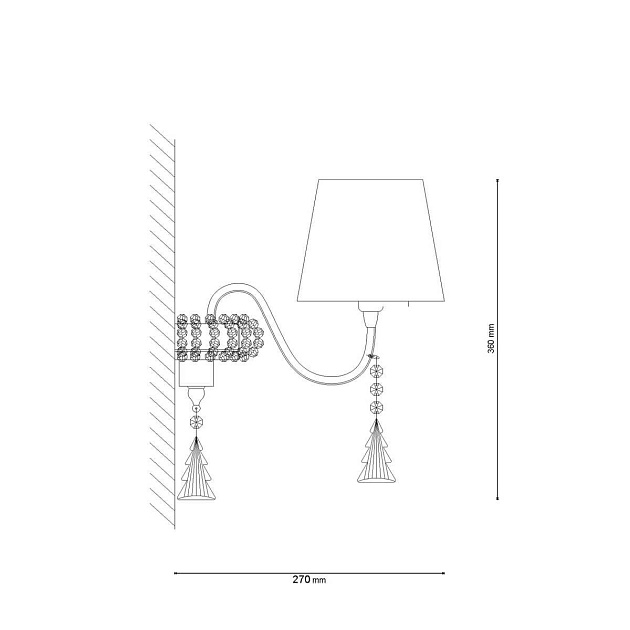 Бра Lucia Tucci Pelle Nerre W120.2 Фото № 2