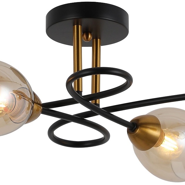 Потолочная люстра Illumico IL8263-4COU-79 BK GD изображение 3 Потолочная люстра Illumico IL8263-4COU-79 BK GD Фото № 3