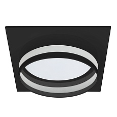 Светильник встраиваемый Feron DL703 LUNA потолочный GX70 черный квадрат 51100