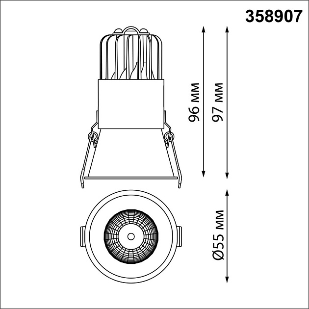 Встраиваемый светодиодный светильник Novotech Spot Lang 358907 Фото № 6