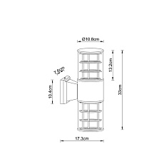 Уличный настенный светильник Arte Lamp Tokyo A5315AL-2BK 1