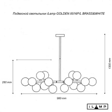 Подвесная люстра iLamp Golden 8516P/L BR-WH 1
