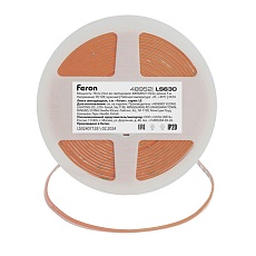 Светодиодная лента Feron 7W/m 400LED/m COB красный 5М LS630 48952 2