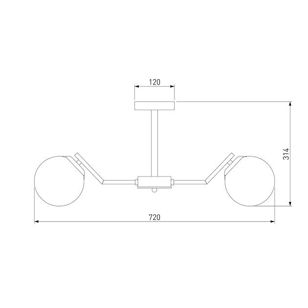 Подвесная люстра Eurosvet Frost 70154/6 латунь Фото № 3