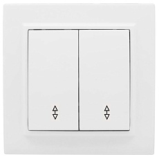 Выключатель 2-кл. СП проходной 10А белый Минск EKF Basic ERV10-027-10