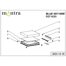 Встраивамое светодиодное окно Mantra BLUE SKY 9095 3