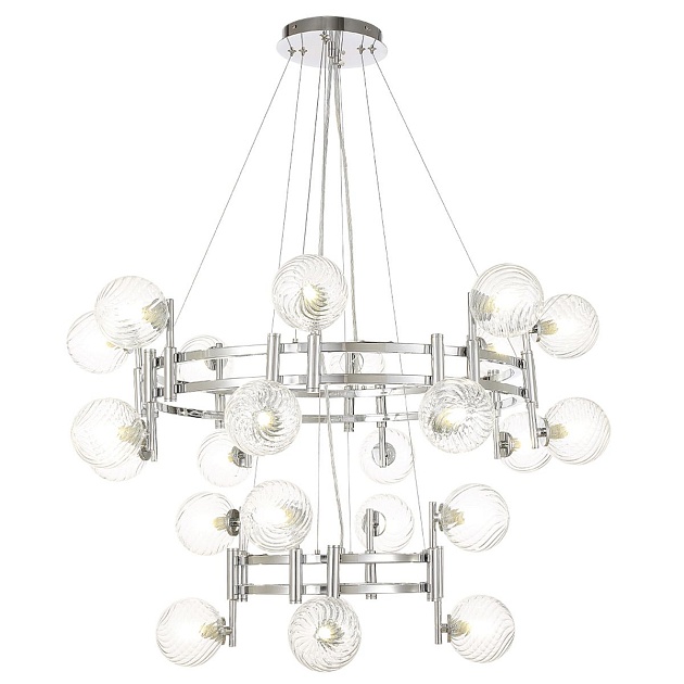 Подвесная люстра Crystal Lux Luxury SP16+8 Chrome изображение 3 Подвесная люстра Crystal Lux Luxury SP16+8 Chrome Фото № 3