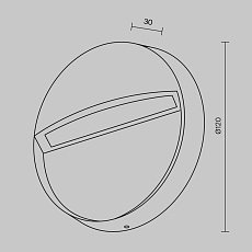 Уличный настенный светодиодный светильник Maytoni Mane O046SL-L3W3K 1