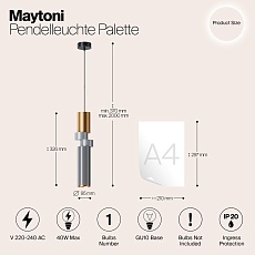 Подвесной светильник Maytoni Palette MOD303PL-01CFL3 1