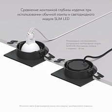Встраиваемый светильник Denkirs Billum DK3021-BK 4