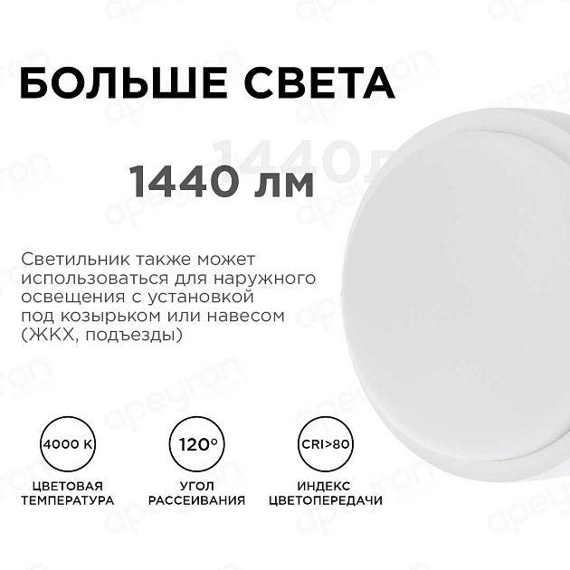 Накладной светодиодный светильник Apeyron 28-14 изображение 5 Накладной светодиодный светильник Apeyron 28-14 Фото № 5