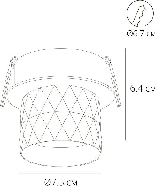 Встраиваемый светильник Arte Lamp Fang A5562PL-1BK изображение 2 Встраиваемый светильник Arte Lamp Fang A5562PL-1BK Фото № 2