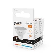 Лампа светодиодная Gauss GU5.3 11W 3000K матовая 13511 2