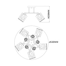 Потолочная люстра Escada Neulia 1118/5PL 1