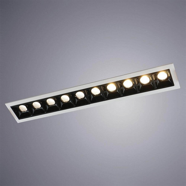 Встраиваемый светодиодный светильник Arte Lamp Grill A3153PL-10BK изображение 2 Встраиваемый светодиодный светильник Arte Lamp Grill A3153PL-10BK Фото № 2