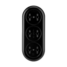 Колодка 3 гнезда карболитовая б/з 16 А, черная Rexant 11-8979 1