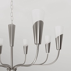 Подвесная люстра Eurosvet Rhyton 60167/8 никель 3