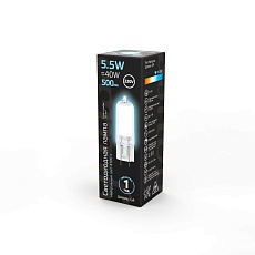 Лампа светодиодная Gauss G4 5.5W 4100K прозрачная 107807205 3