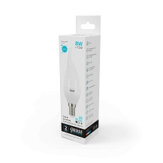 Лампа светодиодная Gauss E14 8W 4100K матовая 34128 2