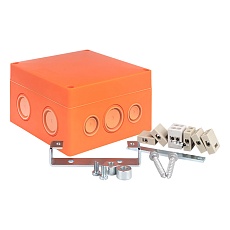 Коробка распаячная огнестойкая (126х126х74) 5 кк/1,5-6мм²/12 мв IP66 EKF PROxima plc-kmrf-126-506