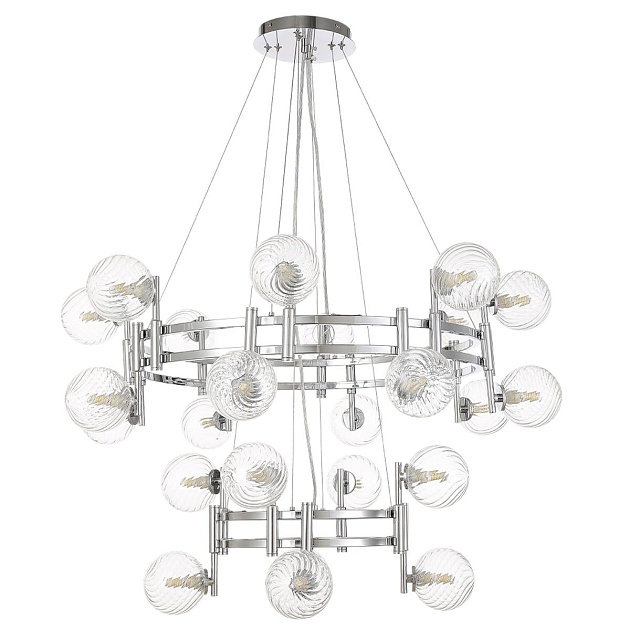 Подвесная люстра Crystal Lux Luxury SP16+8 Chrome изображение 4 Подвесная люстра Crystal Lux Luxury SP16+8 Chrome Фото № 4