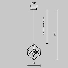 Подвесной светодиодный светильник Maytoni Membrane MOD345PL-L11BS3K 1