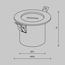 Чаша встраиваемая с коннектором питания Maytoni Technical Pendant system Parity TRA130RSC-2B 1