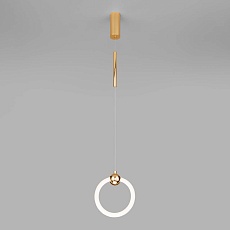 Подвесной светодиодный светильник Eurosvet Rim 90165/1 золото 3