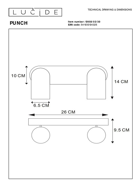 Спот Lucide Punch 13958/02/30 Фото № 2