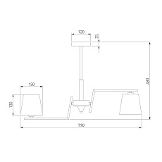Потолочная люстра Eurosvet Ozark 60149/8 латунь 1