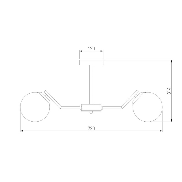 Подвесная люстра Eurosvet Frost 70154/6 латунь Фото № 2