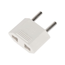 Адаптер сетевой (переходник) с Евро А/F на тонкую вилку С1 плоский «Тефаль» 6А б/з белый PROCONNECT (пакет БОПП 1 шт/уп.) 11-1041-9 1