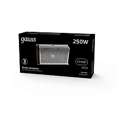 Блок питания Gauss Led Strip PS 12V 250W IP20 25A 202003250 3