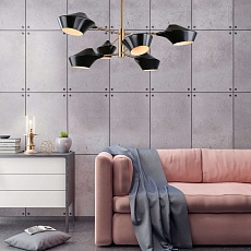 Подвесная люстра Lumina Deco Romina LDP 6037-6 BK+GD 1