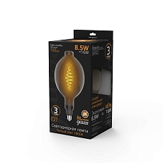 Лампа светодиодная филаментная Gauss E27 8,5W 1800K серая 152802005 1