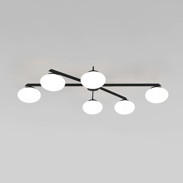 Потолочная люстра Eurosvet Opaline 70220/6 черный Smart Фото № 1