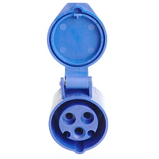 Розетка переносная 2P+PE Stekker с крышкой синий RST16-213-44 49438 5